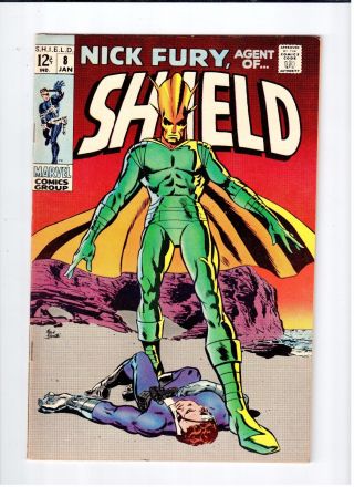Marvel Nick Fury Agent Of S.  H.  I.  E.  L.  D.  (shield) 8 Vf,  1969 Vintage Comic