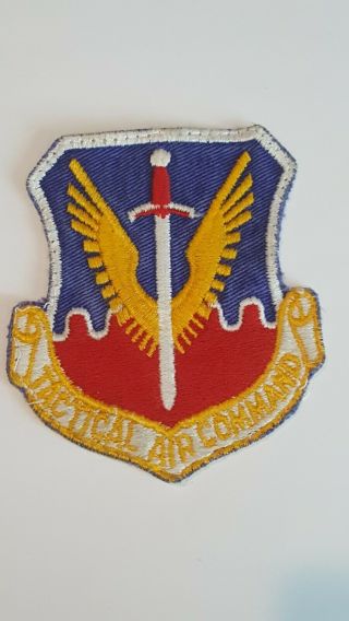 Vintage 1950 - 1970 Usaf Tactical Air Command Insignia Emblem Patch Tac