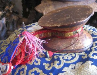 Antique Tantrik Tibetan Bhutan Kapala Damaru,  Drum,  Nepal