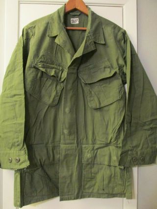Vintage 1967 Us Army Vietnam War Era Slant Pocket Combat Shirt/coat Small Reg