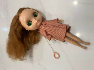 Rare Vintage 1972 Kenner Blythe Doll Red Hair Redhead Eyes Work 7 Lines