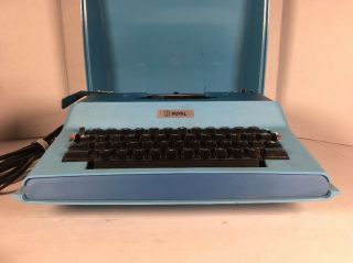 Vintage Royal Blue Electric Typewriter Apollo 10 Gt