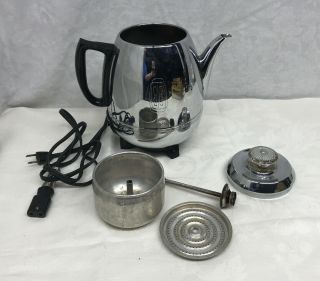 Vtg General Electric Automatic Perculator 9 Cup Coffee Pot Belly 68p40