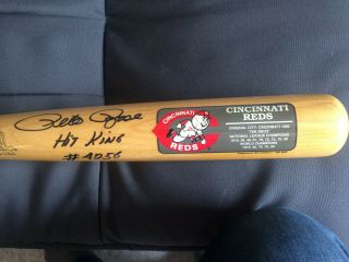 Pete Rose " Hit King - 4256 Autographed Cooperstown Bat