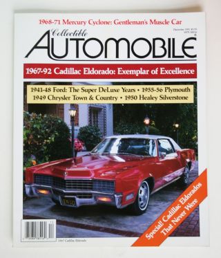 Collectible Automobile,  12/91,  Mercury Cyclone,  Cadillac Eldorado,  Chrysler T&c