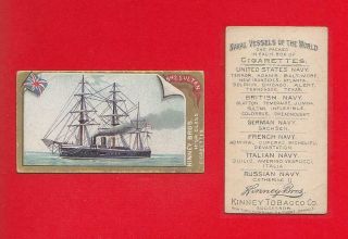 1889 Kinney - N226 Naval Vessels Of The World - H.  M.  S.  Sultan Vg,