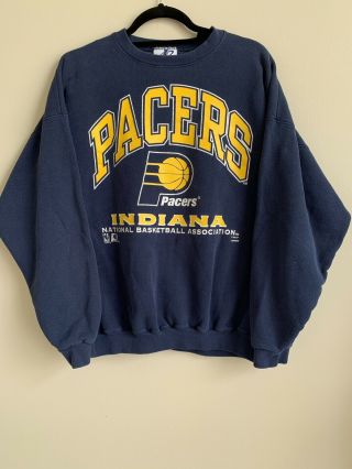 Vintage Nba Indiana Pacers Logo Athletic Logo Sweatshirt Crewneck Men’s Sz Large
