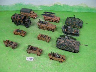 Vintage Airfix / Other Model Kit 1/72 Plastic Soldiers German Vehicles X12 1136