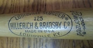 Jackie Robinson Louisville Slugger Vintage Baseball Bat 125 Powerized 35” 3