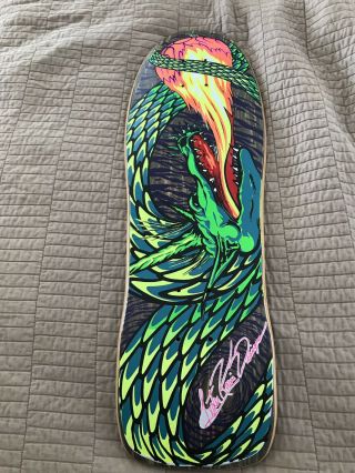 Lester Kasai Designs Dragon Skateboard Nos Vintage 80’s Deck