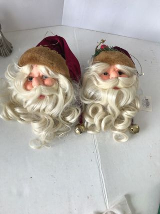 Vintage Santa Claus Head Large Ornament 10” X 6 X 5 1980’s Old
