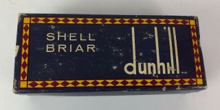 Vintage Dunhill Shell Briar Pipe Saddle Bulldog Shape Box