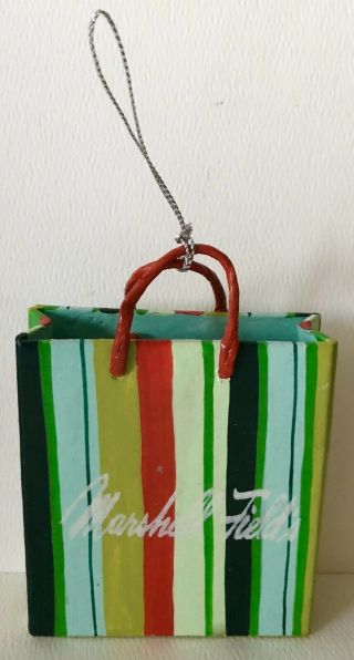 Vintage Marshall Field’s Chicago Store Shopping Bag Christmas Tree Ornament