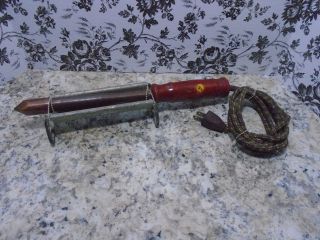 Vintage Electric Soldering Iron No.  20 With Holder (brand Unknown) Used/working