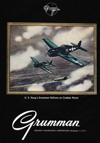1945 Grumman F6f Hellcat Aircraft Ad 1/6/19n