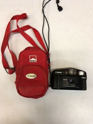 Marlboro Canon Sure Shot Owl Af - 7 35mm Camera Red Carry Case