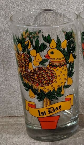 Vintage Indiana Glass 12 Days Of Christmas,  " 1st Day Of Christmas " Glass 12 Oz.