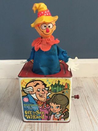 Vintage 1967 Mattel Off To See The Wizard Oz Scarecrow Jack In The Box Toy