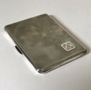 Antique Solid Sterling Silver Cigarette Case 1913,  L 11.  4 Cm,  W 8.  3cm,  159 G