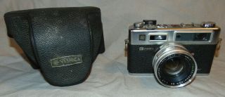 Vintage G Yashica Gsn Electro 35 Film Camera 35mm Rangefinder W/ Color Yashinon
