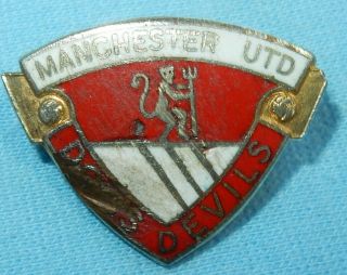 Vintage Manchester United Fc Red Devils Man Utd Football Club Pin Badge - Aew