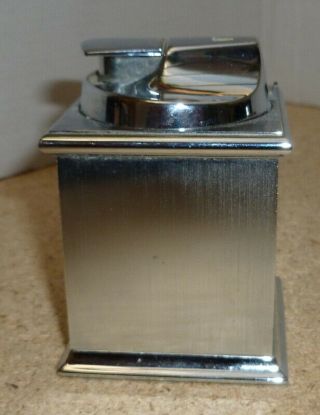 Vintage Ronson Stainless Steel Gas Table Lighter