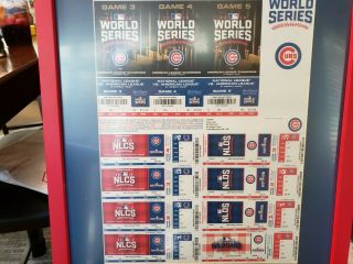 2016 Chicago Cubs Baseball - - World Series Tickets - " Uncut " Sheet Of 11 Tickets