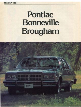 1977 Pontiac Bonneville Sedan 7 Pg Road Test Article