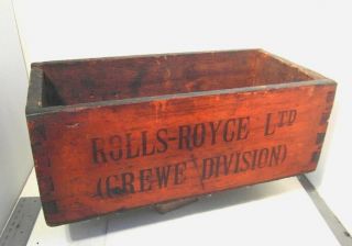Rolls - Royce Crewe Antique Combtailed Construction Box Wwii 1938 Tool Store Box