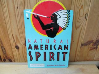 Natural American Spirit Cigarettes - Metal Advertising Sign