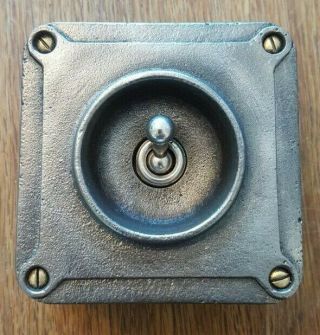 Big Chunky Crabtree Vintage Industrial Factory Light Switch Salvaged Reclaimed