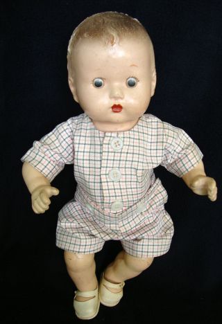 Antique Baby Doll Jointed Composition Sweet Face Googly - Eyed 13 "