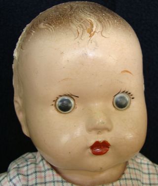 Antique Baby Doll Jointed Composition Sweet Face Googly - Eyed 13 