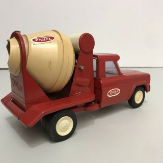 Vintage Tonka Mixer 1960’s Red Truck Mixer Metal (broken) 3