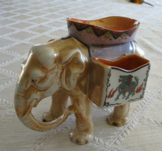 Vintage Made In Japan Elephant Cigarette Match Holder Ashtray
