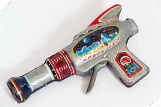 Daiya Yoshiya Ko Horikawa Sonic Raygun Tin Robot Japan Vintage Space Toy