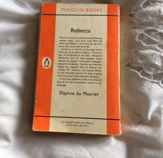 Rebecca By Daphne Du Maurier Penguin 1st Edition 1962 2