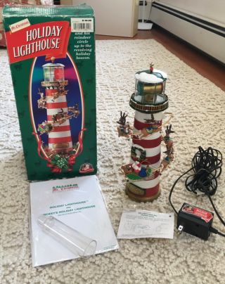 Vintage 1996 Mr Christmas Animated Lighted Holiday Lighthouse