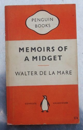 Walter De La Mare Memoirs Of A Midget Penguin 1st 1955 Pb