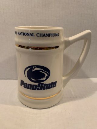 Penn State University 1986 National Champs Ceramic Stein Mug Tankard