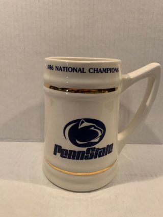 PENN STATE University 1986 National Champs Ceramic Stein Mug Tankard 2