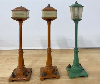 Lionel Vintage Railroad Lamp Posts Set Of 3 Standard Gauge
