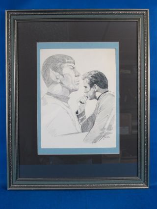 Rare 1981 Vintage Star Trek Gay Themed Art Signed By Artist Ps Nim