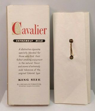 VINTAGE 1950s CAVALIER CIGARETTES R.  J.  REYNOLDS ADVERTISING PIN BROOCH 2