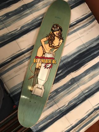 Nos Vintage World Industries Bomber 2 Evil Girl 1998 Skateboard Deck