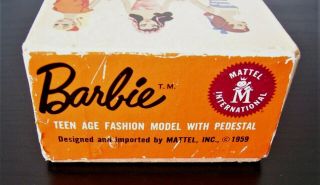 HTF Vintage 1959 - 1960 Barbie Doll 850 TM BOX ONLY - Brunette 2