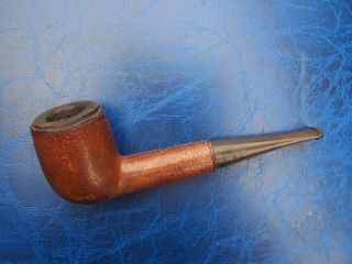 Vintage French Longchamp Leather Covered Estate Smoking Pipe In Vgc