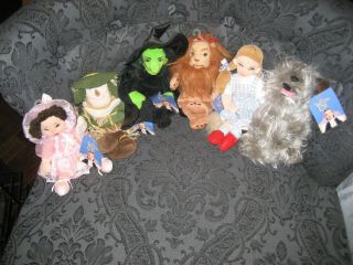 11 Ct.  Wizard Of Oz Dolls Vintage See List - 1998 Plush Warner Bros.