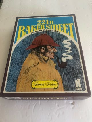 Vintage 1977 221b Baker Street Detective Sherlock Holmes Board Game Complete