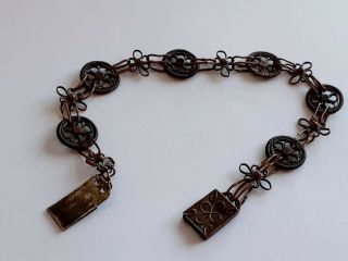 (q) Antique / Vintage Bracelet Stamped China 7 Inches Long